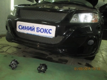 Установка ПТФ в штатные места на Lada Granta