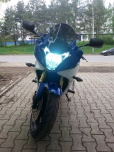 Установили ксенон и диоды MTF Light на мотоцикл